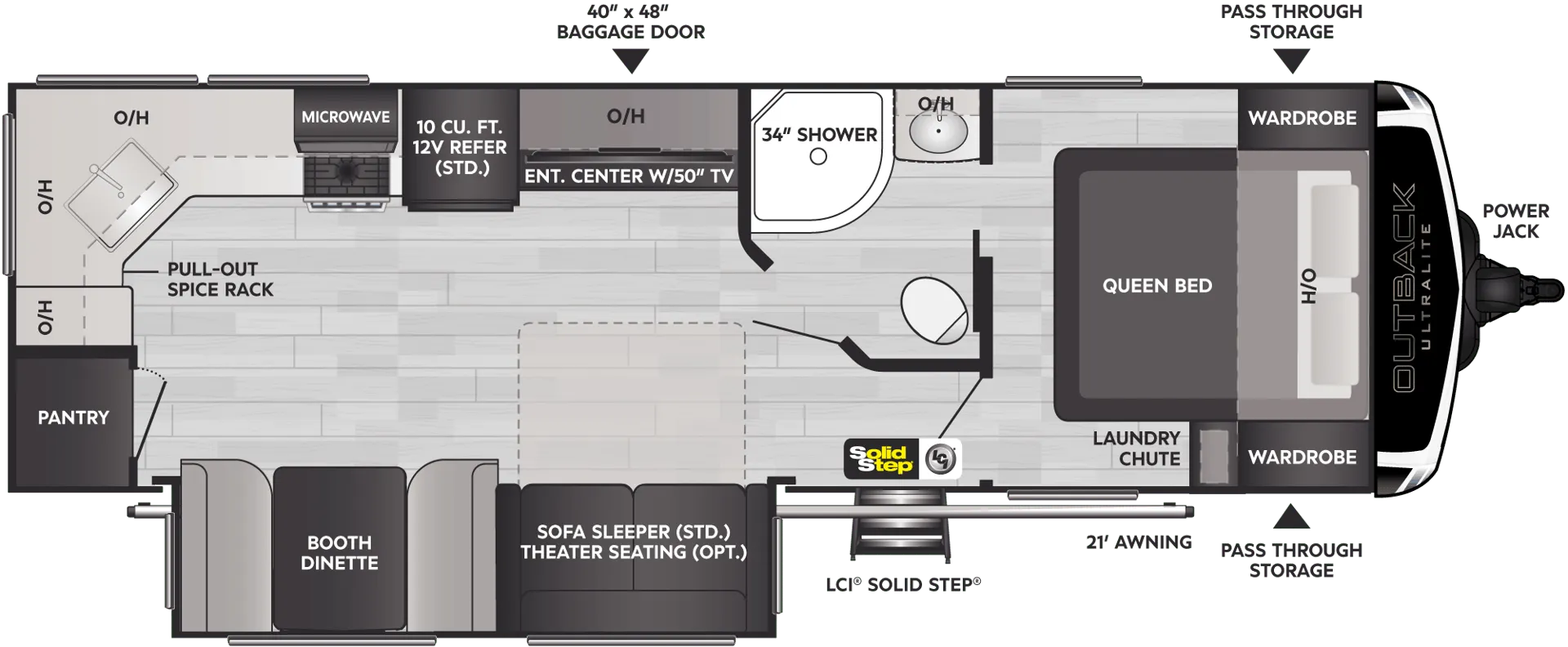 Keystone Outback Ultra-Lite 260UML floor plan