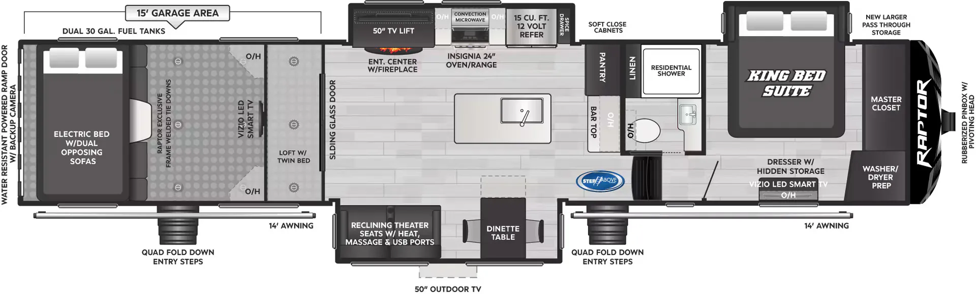 Keystone Raptor 428 floor plan