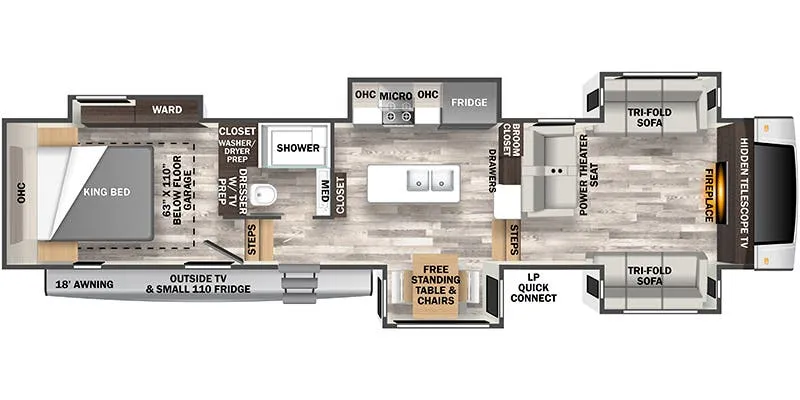 Forest River Cedar Creek 385TH floor plan