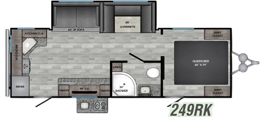 CrossRoads Zinger Lite 249RK floor plan
