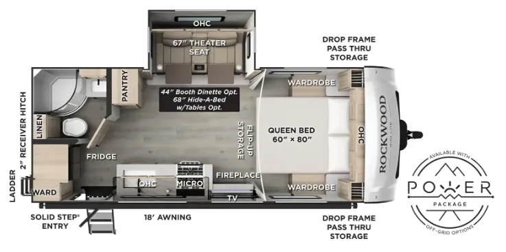 2027 Forest River Rockwood Mini Lite 2205S - Floor plan