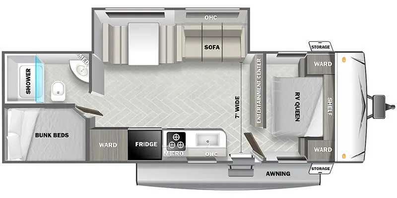 Forest River EVO Factory Select Southwest 267SS floor plan