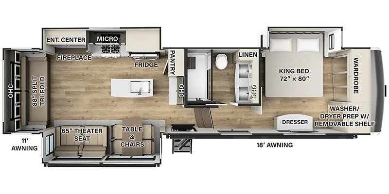 Forest River Flagstaff Elite F329DV floor plan