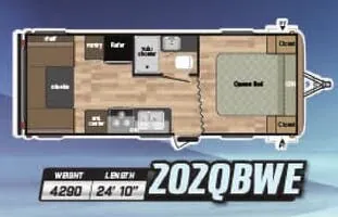 2018 Keystone Springdale 202QBWE floor plan