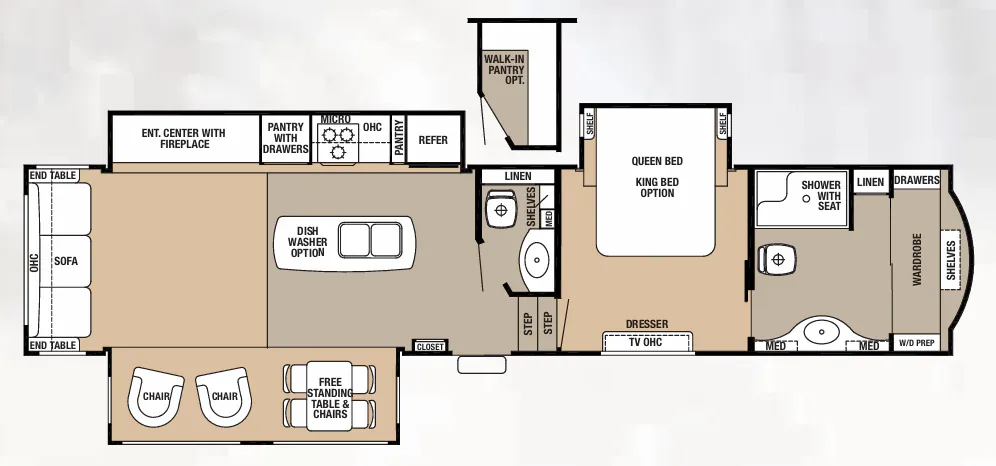 Forest River Cedar Creek Hathaway Edition 38FB2 floor plan