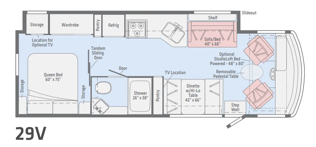 Winnebago Sunstar 29V floor plan