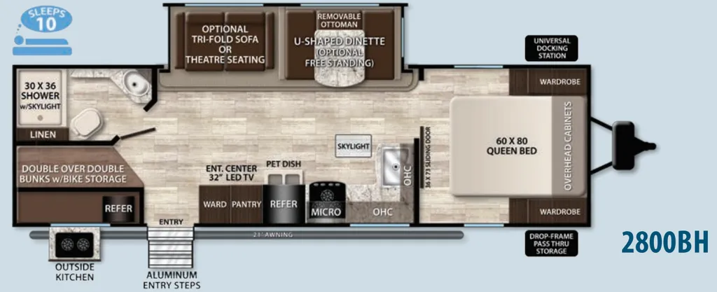 2017 Grand Design Imagine 2800BH floor plan
