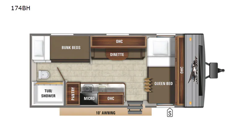 2020 Jayco Jay Flight SLX 7 174BH - Floor plan