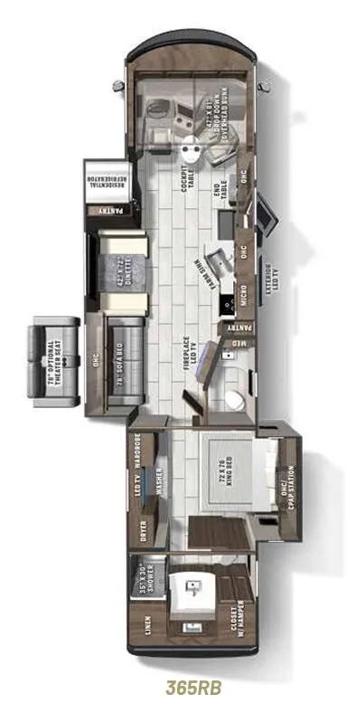 Coachmen Sportscoach SRS 365RB floor plan