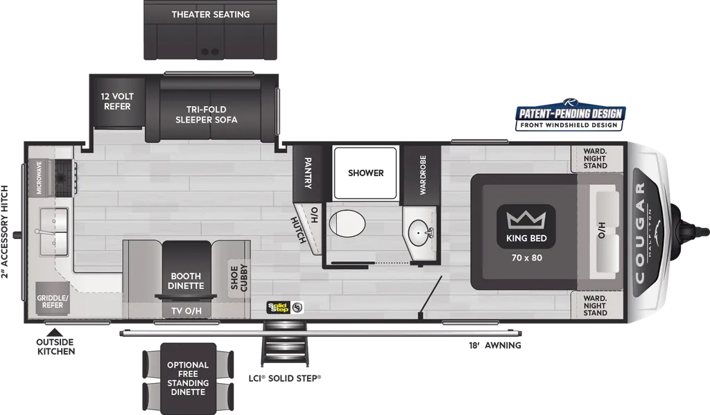 2024 Keystone Cougar 25MLE floor plan