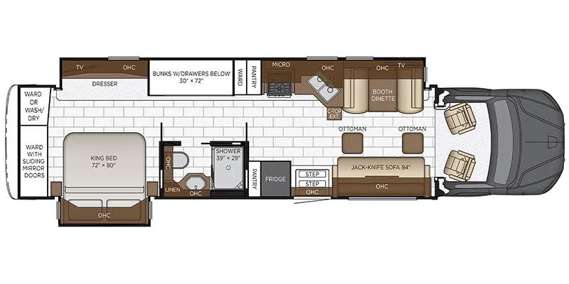 Newmar Super Star 4058 floor plan