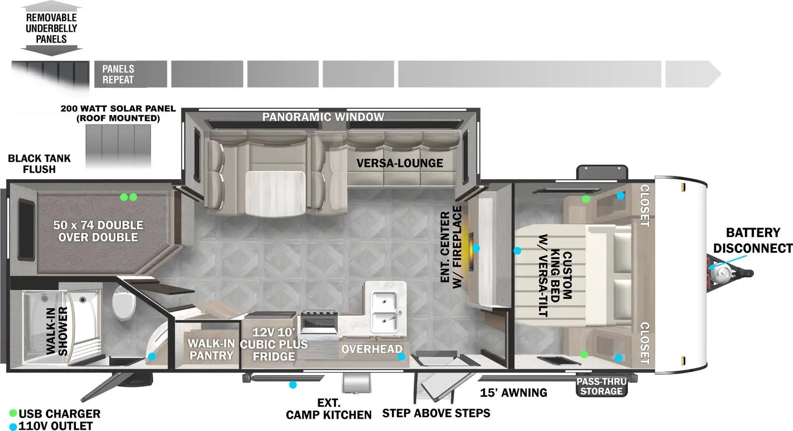 Forest River Salem Cruise Lite 263BHXL floor plan