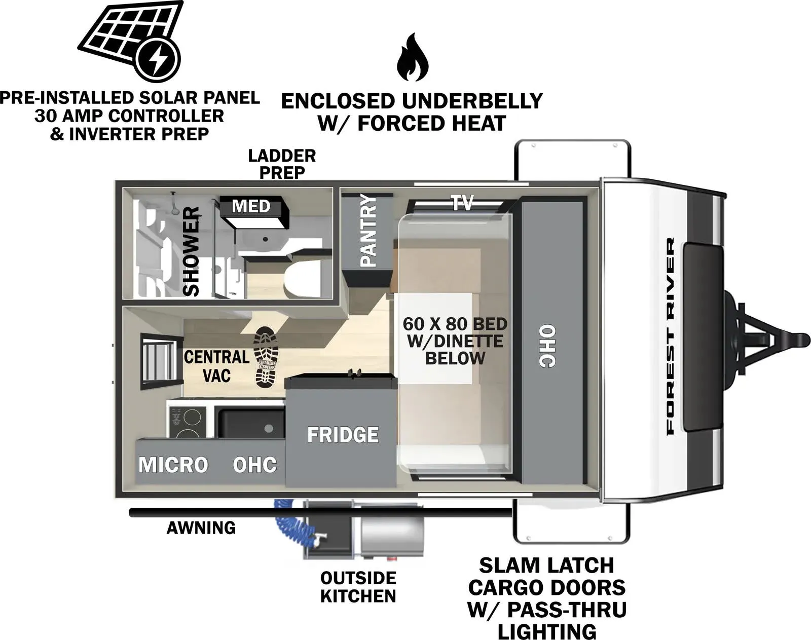 2026 Forest River IBEX 16RKB - Floor plan