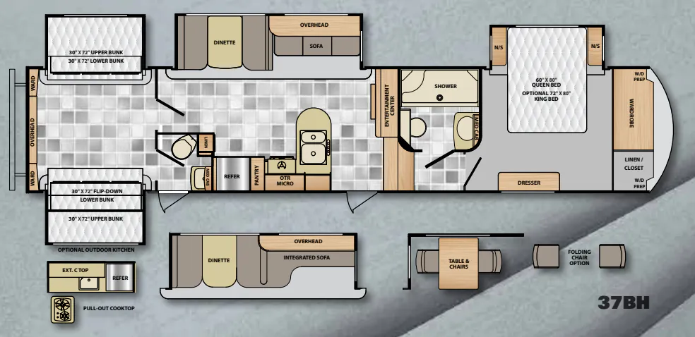 Winnebago Latitude 37BH floor plan