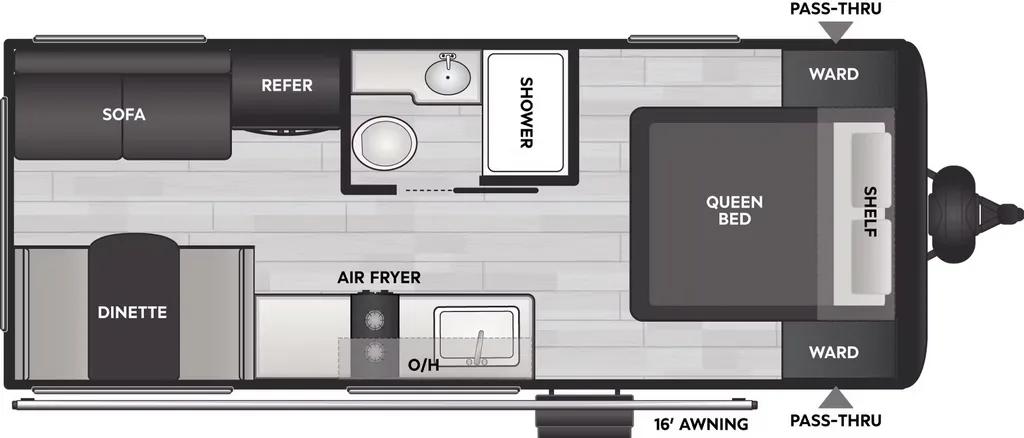 2026 Keystone Coleman 19R floor plan