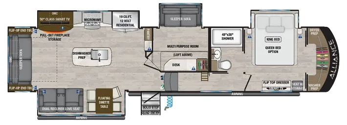 Alliance RV Paradigm 380MP floor plan