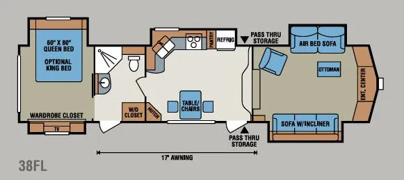 K-Z Venom 38FL floor plan