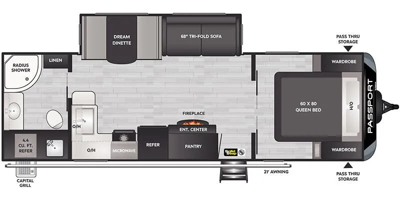 2026 Keystone Passport Super Lite 2605RBWE - Floor plan
