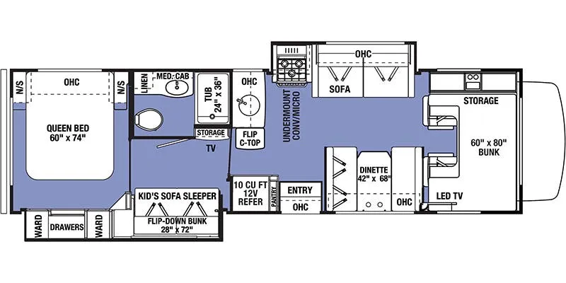 2020 Forest River Sunseeker 3250DS LE - Floor plan