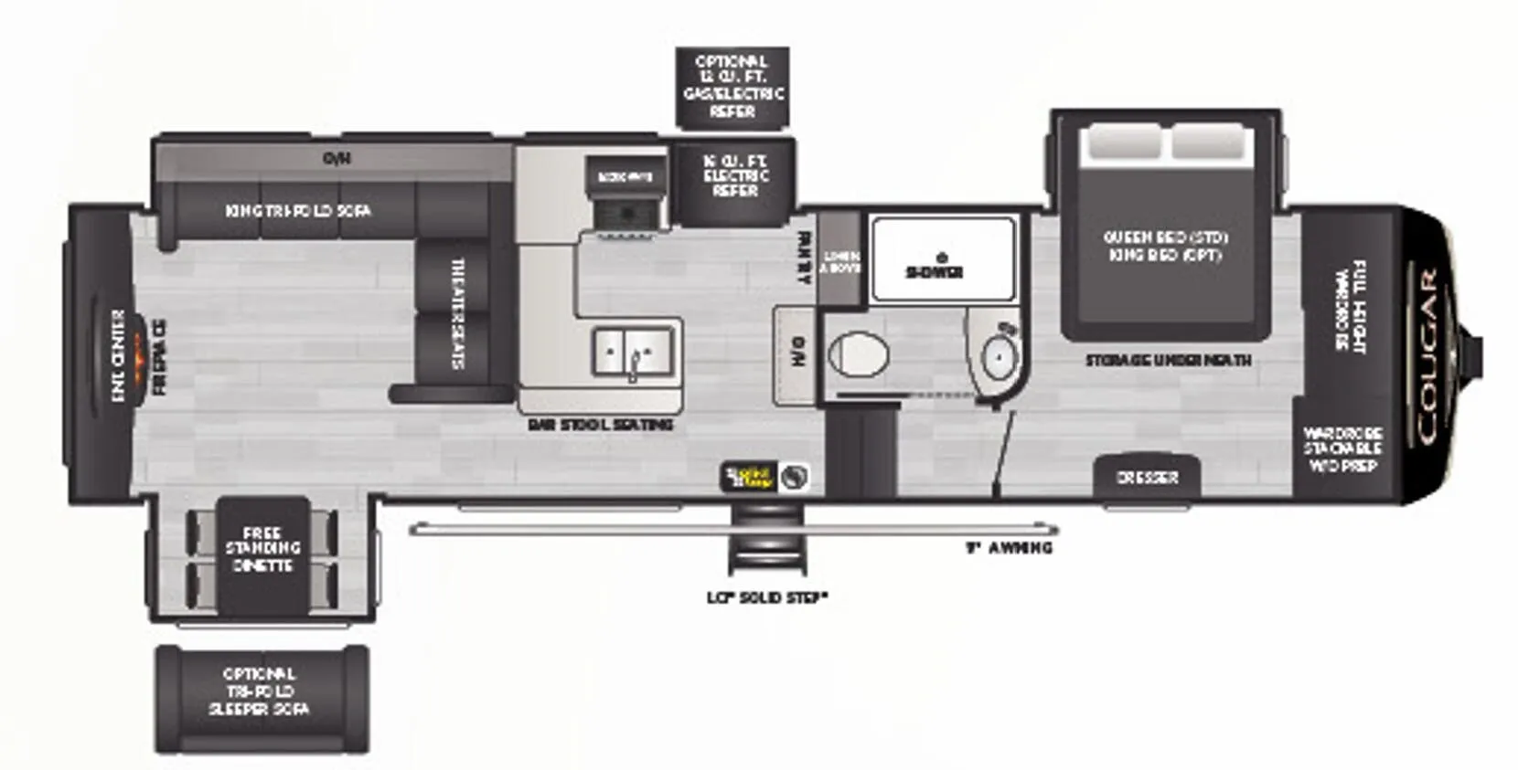 Keystone Cougar 320RDS floor plan
