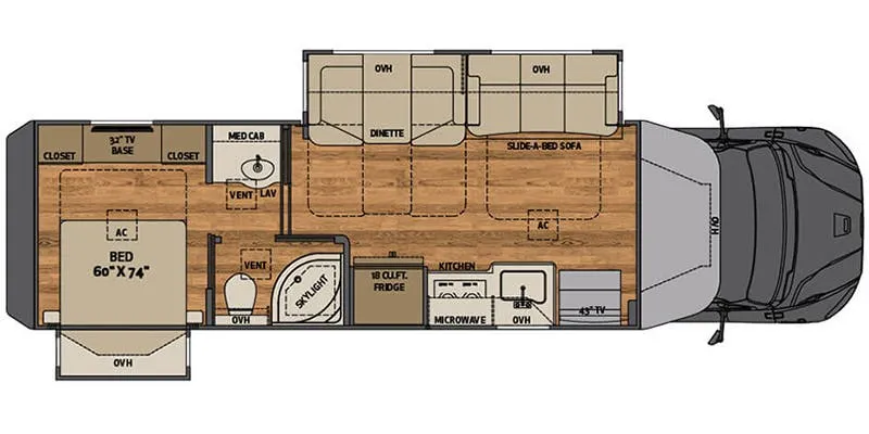 Renegade RV Verona 34VQB floor plan