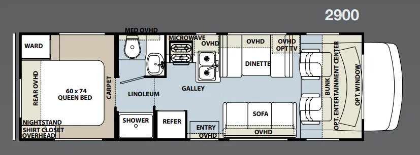 Forest River Sunseeker 2900 floor plan
