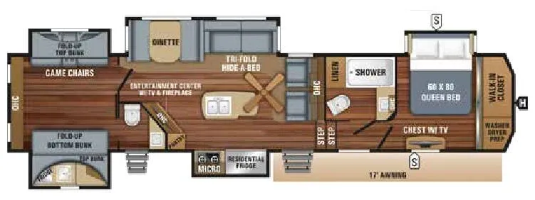Jayco North Point 375BHFS floor plan