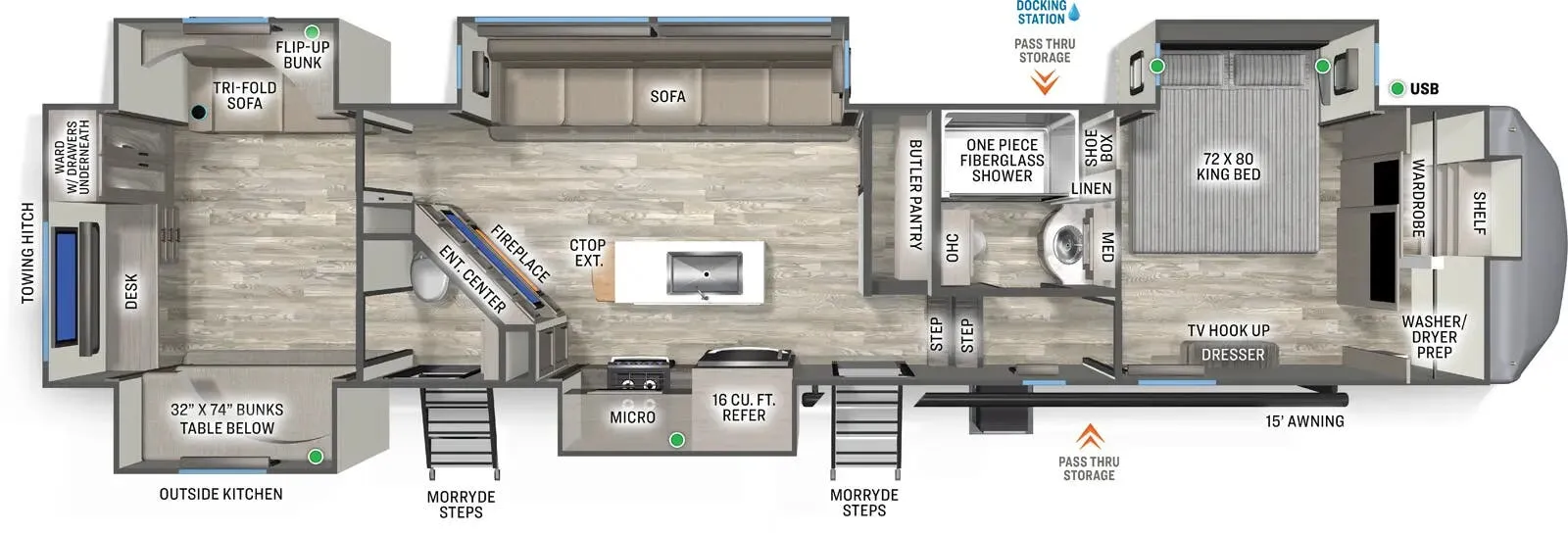2026 Forest River Sierra 3844QUAD - Floor plan