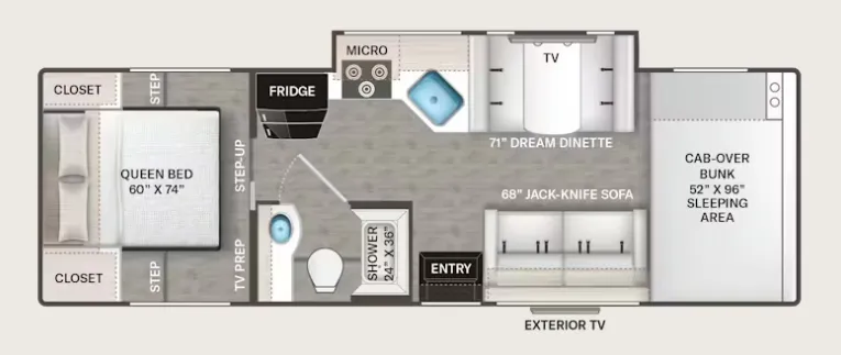 Thor Motor Coach Coleman 28CM floor plan