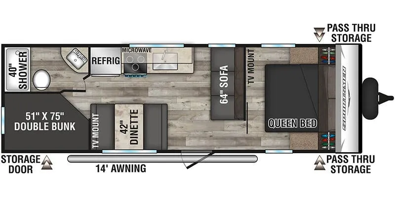 K-Z Sportsmen SE 260BHSE floor plan