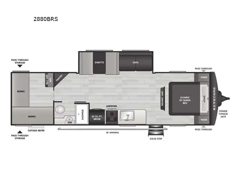 2027 Keystone Springdale 2880BRS - Floor plan