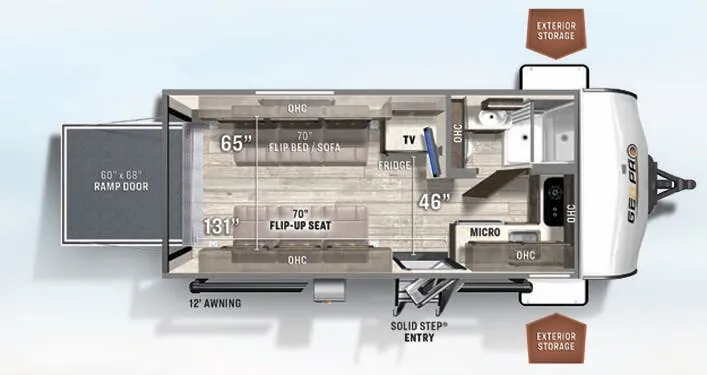 Forest River Rockwood Geo Pro 19TH floor plan