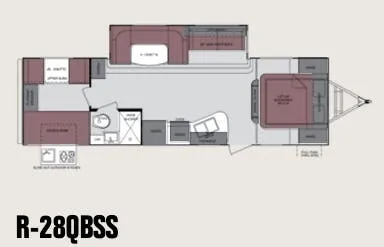 Cruiser RV Radiance 28QBSS floor plan