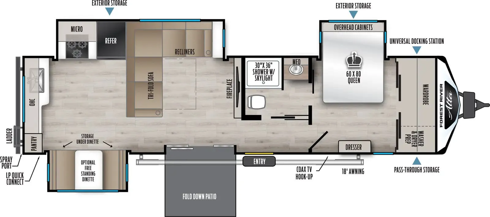 2026 East to West Alta 3175RK - Floor plan