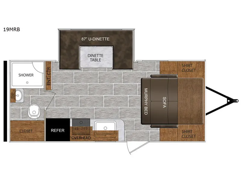 2019 Prime Time RV Tracer Breeze 19MRB - Floor plan