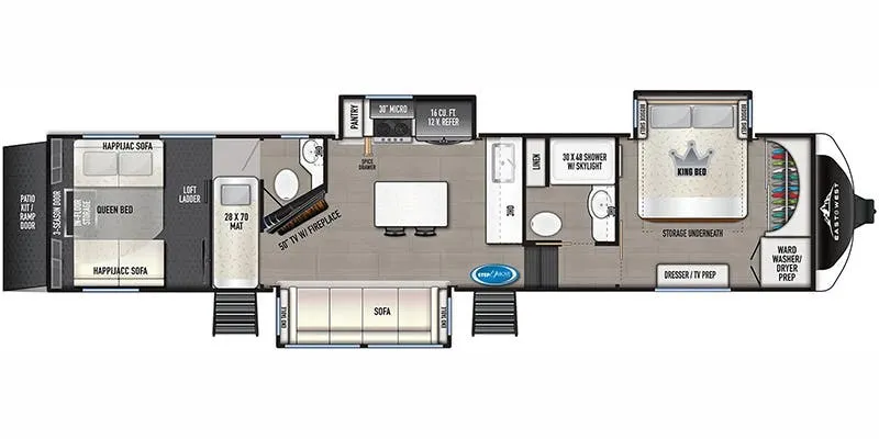East to West Takoda 350TH floor plan
