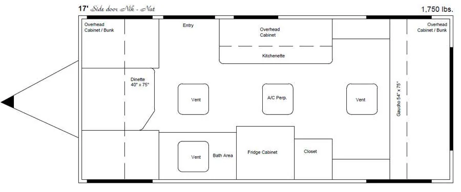 Taylor Coach Nik-Nat SIDE DOOR floor plan