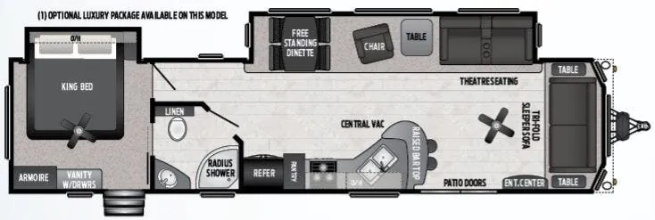 Keystone Retreat 391DEN floor plan