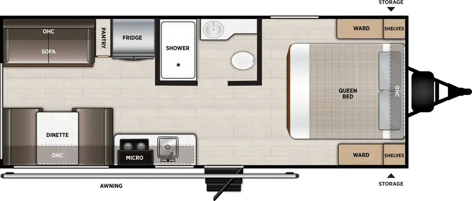 2027 Forest River Wildwood FSX 230RDLE floor plan