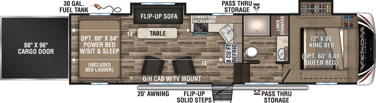 K-Z Venom V-Series V3214DK floor plan