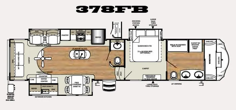 Forest River Sierra 378FB floor plan