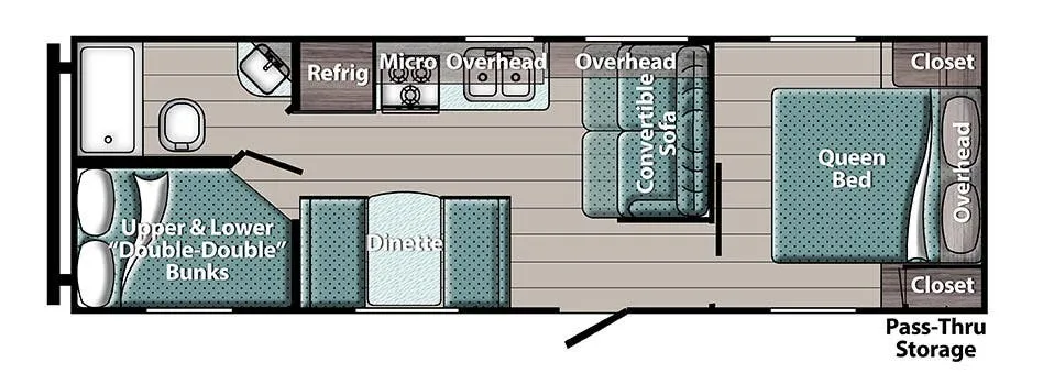 2026 Gulf Stream RV Ameri-Lite Ultra Lite 26BHG - Floor plan