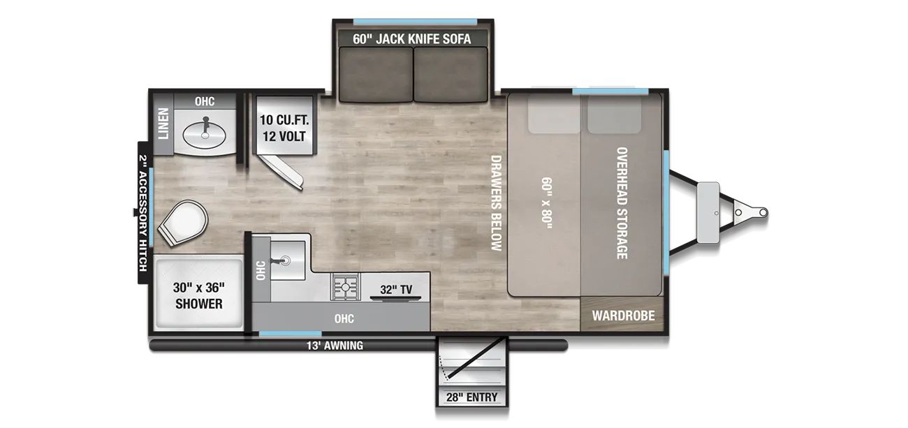 2026 Alliance RV Delta Solo ML166 - Floor plan