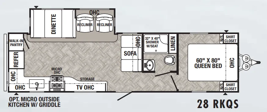 Palomino Puma 28RKQS floor plan
