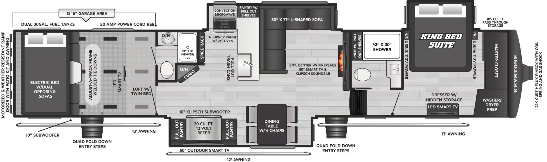 Keystone Raptor 433 floor plan