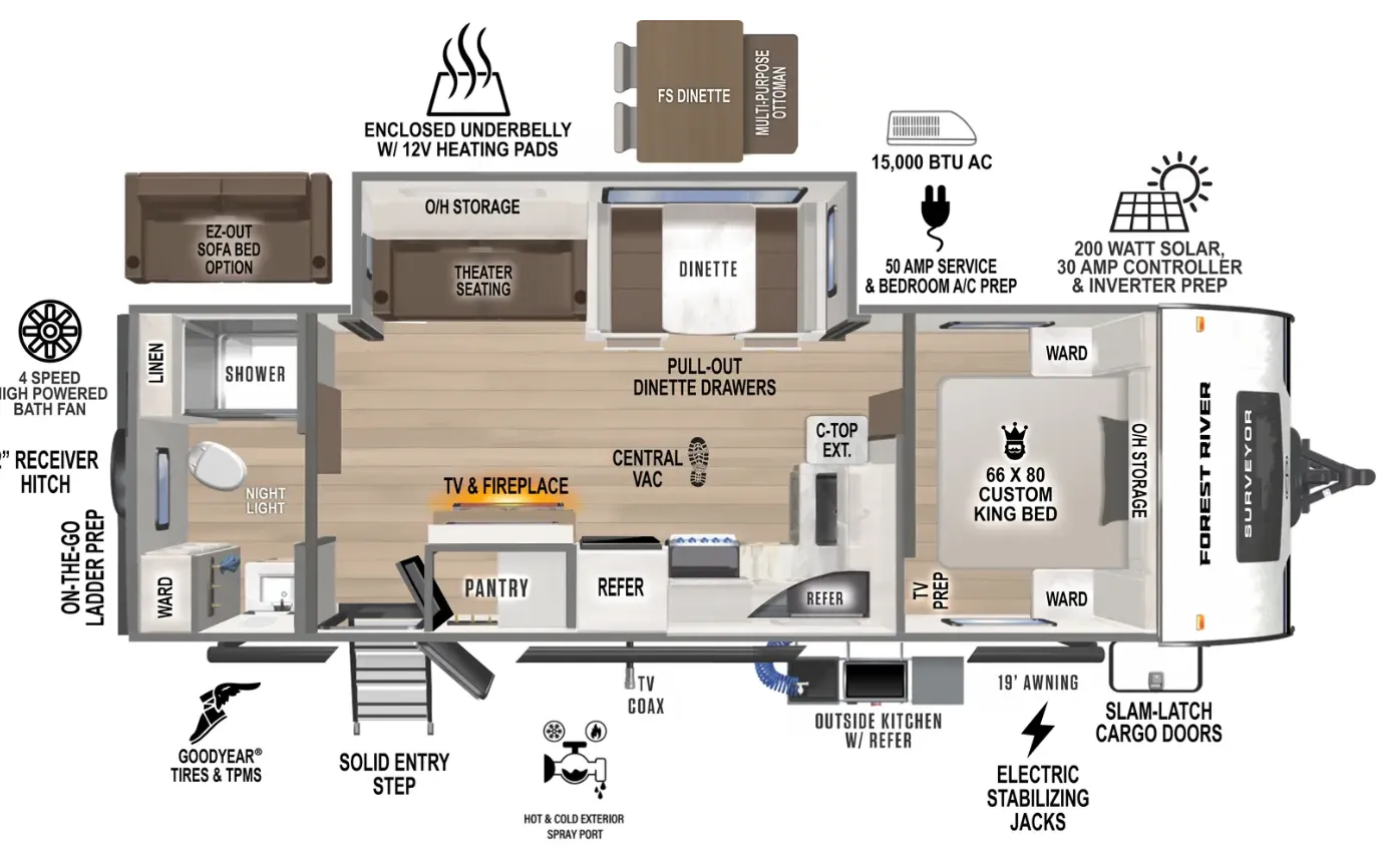 2026 Forest River Grand Surveyor 267RBSS - Floor plan