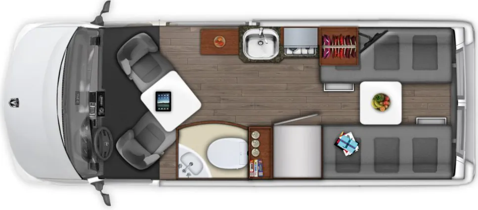 Roadtrek Zion Slumber Base floor plan