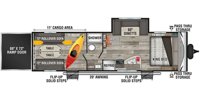 K-Z Sportsmen 291THLE floor plan