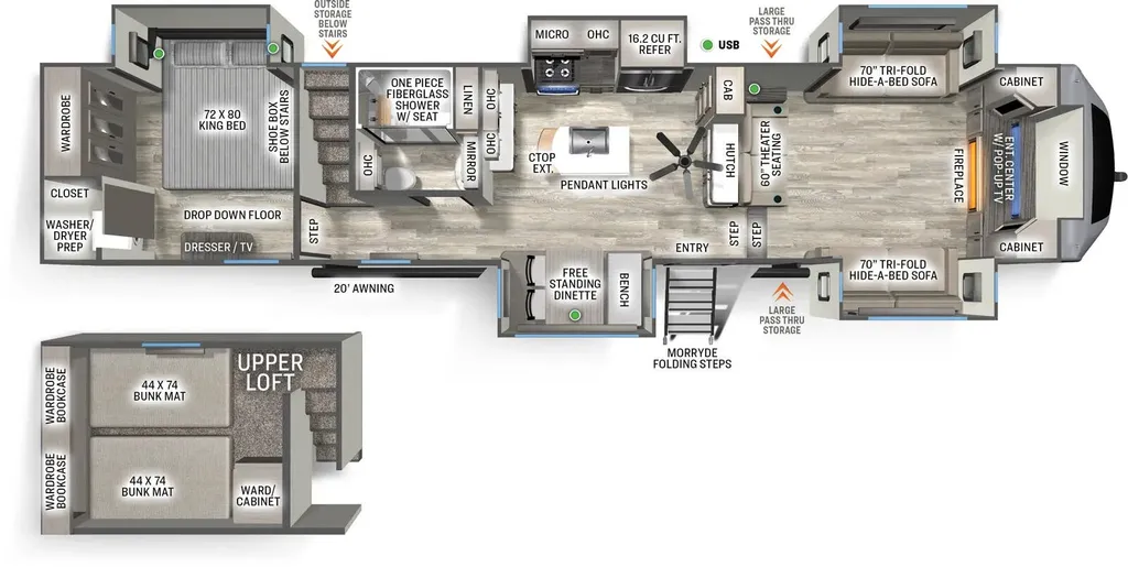 2025 Forest River Sierra 3990FL floor plan