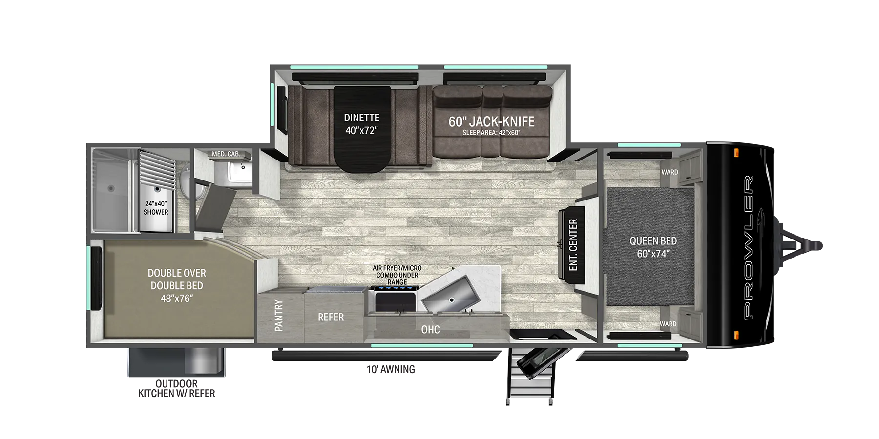 Heartland Prowler 2602BHS floor plan